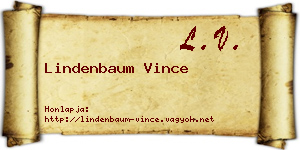 Lindenbaum Vince névjegykártya